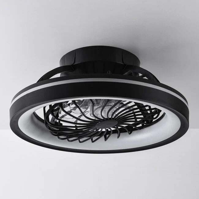 Black Ceiling Fan with Dimmable LED Light