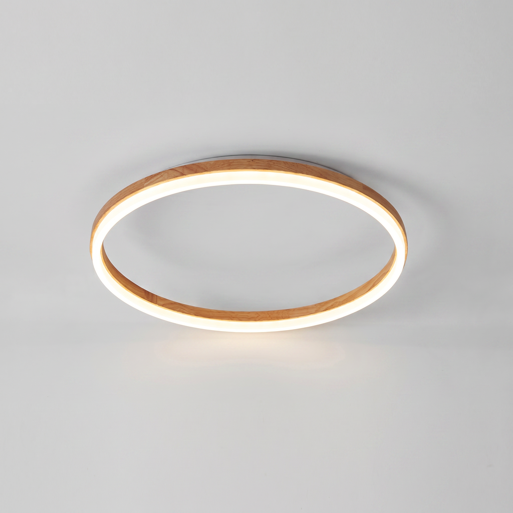 Nordic Wood Ring LED Ceiling Light