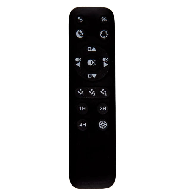Black Fabric Ceiling Fan with Dimmable LED Light