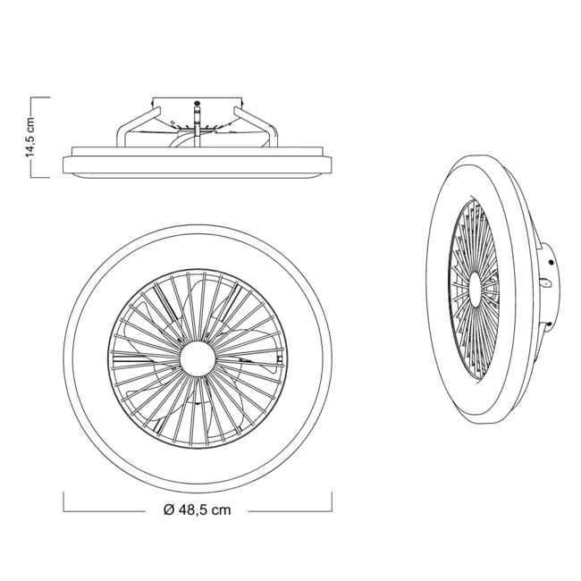 Modern Smart Ceiling Fan with LED Light
